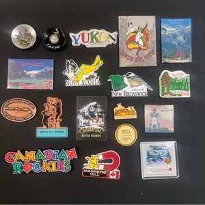 Vintage 70s Canada Travel Magnets | Metal, Rubber, Plastic | Lot of 18